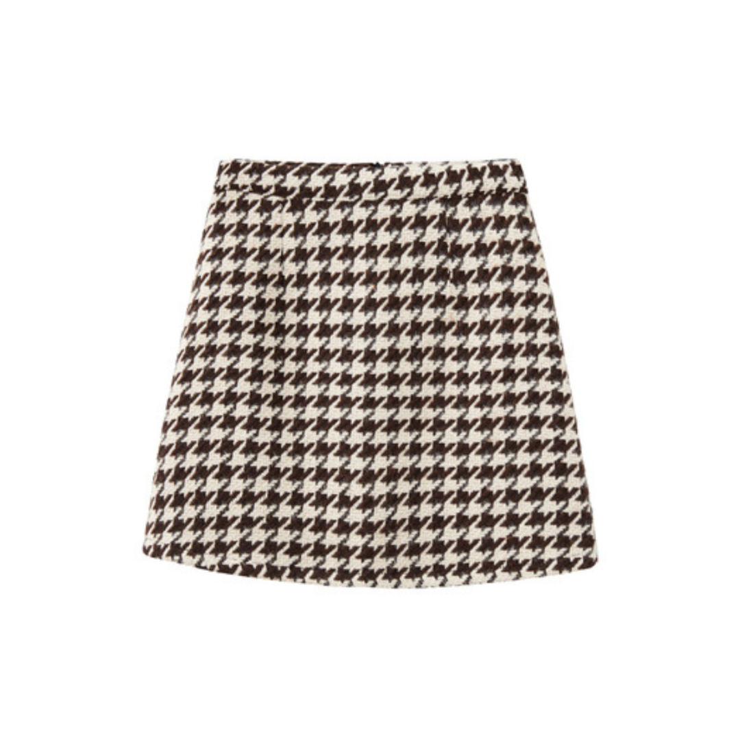 houndstooth mini skirt lf2540