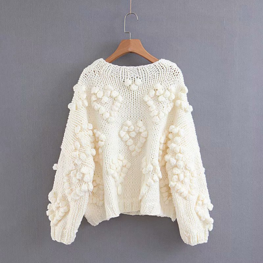 heart ponpon knit lf2732