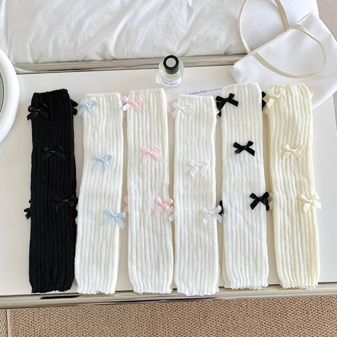 ribbon leg warmers lf2572