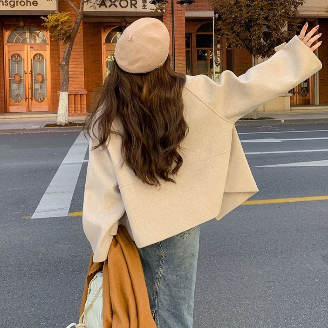 short wool coat lf2668