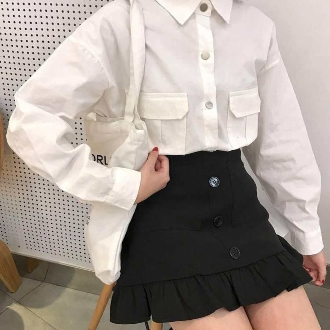 high waist fishtail skirt lf2883