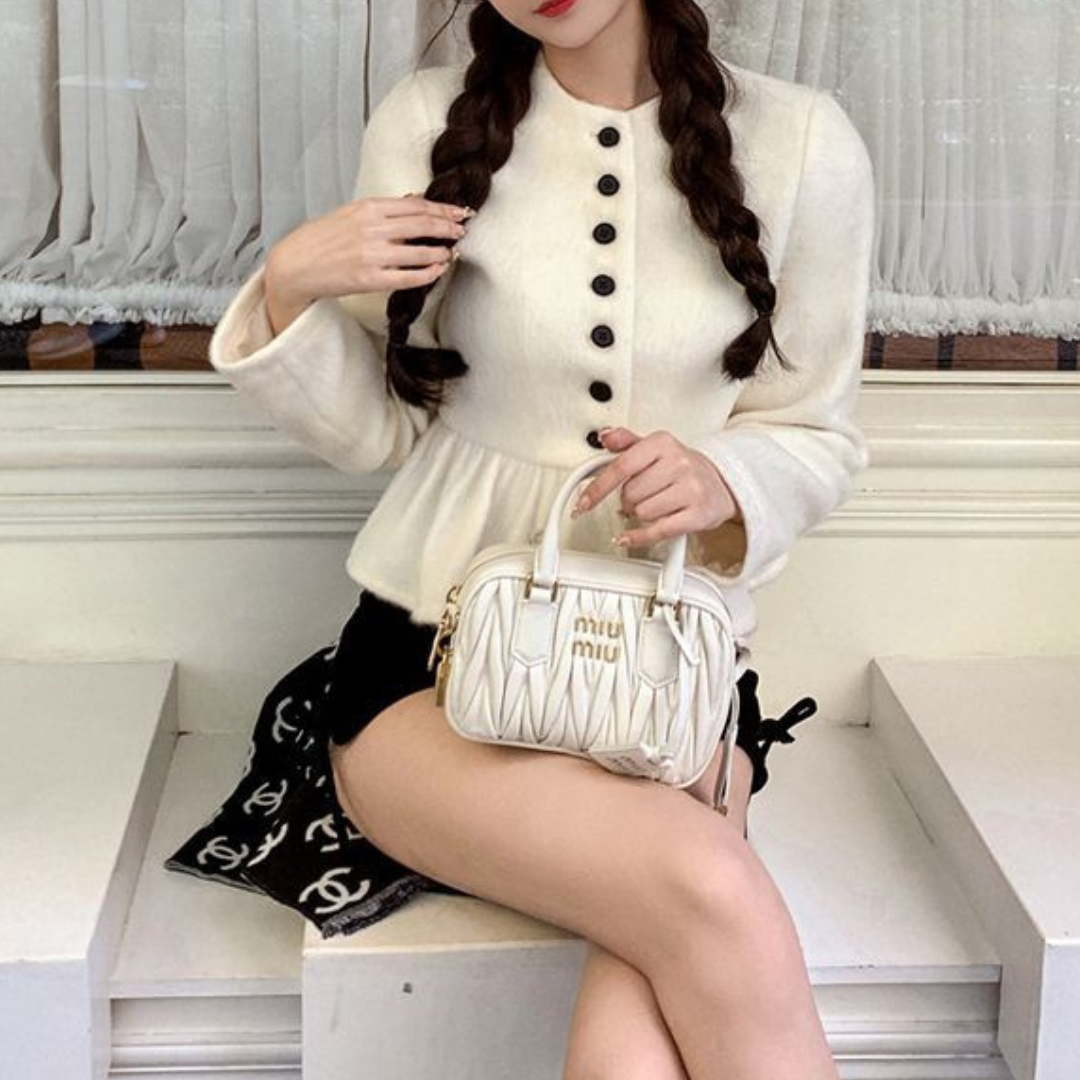 【Ranking1位】ruffle design short coat lf2654