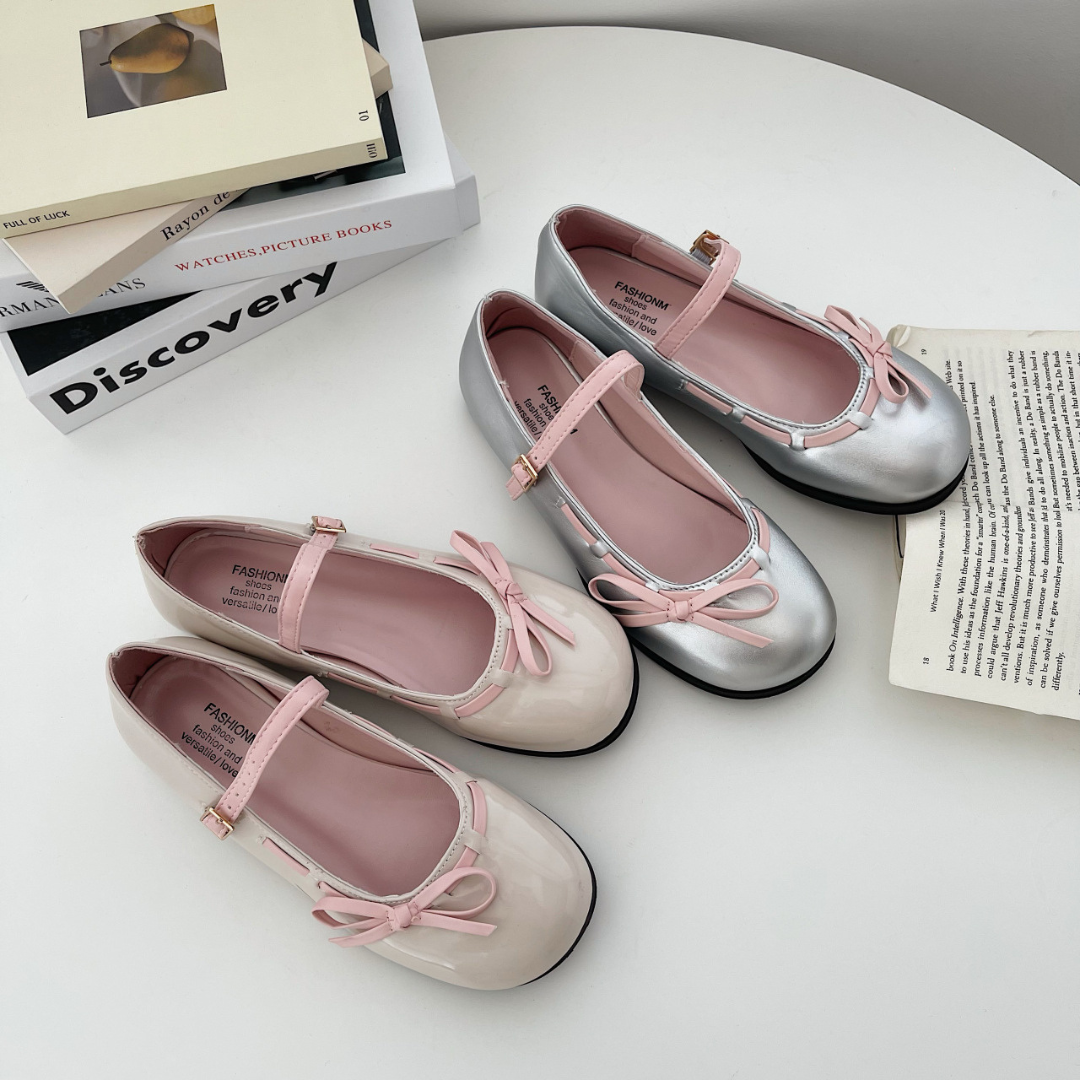 enamel ribbon shoes lf3070
