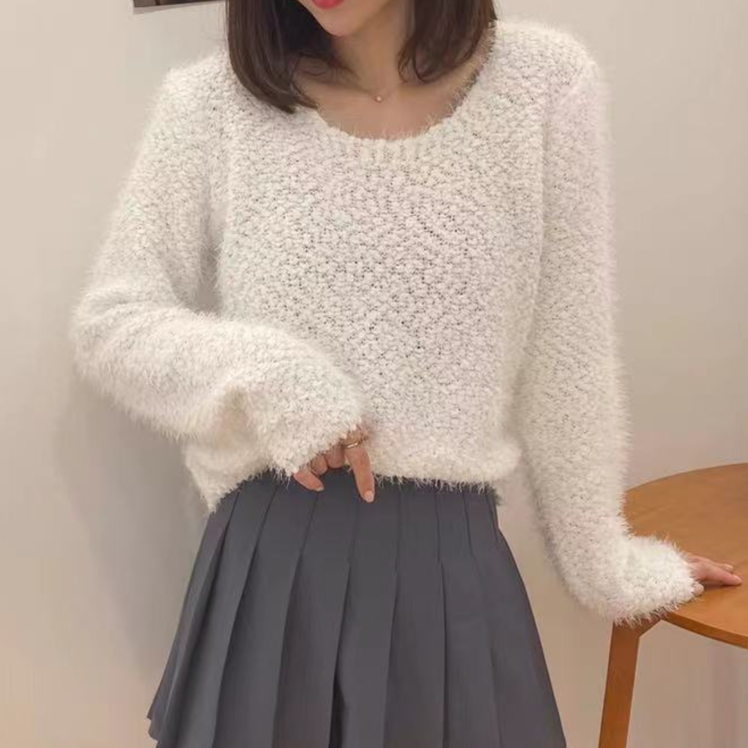 pastel plain knit lf2592