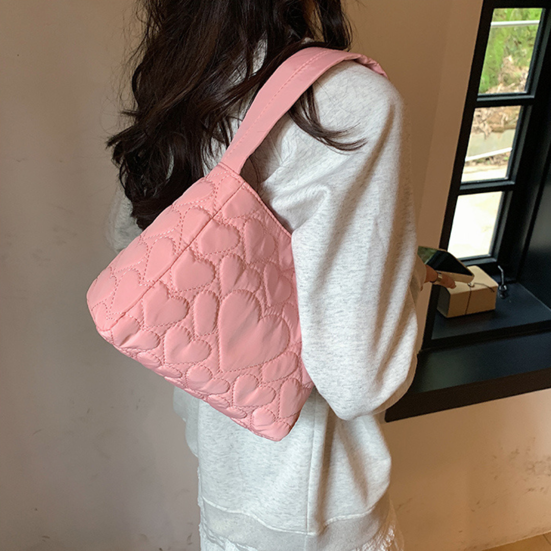 quilted heart bag lf2589