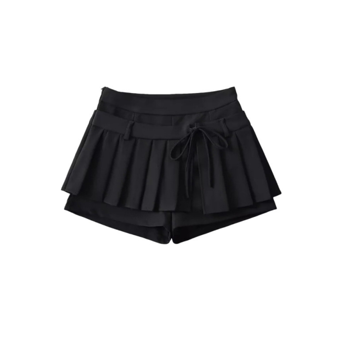 mini pleated skirt pants lf2909-1【即納】