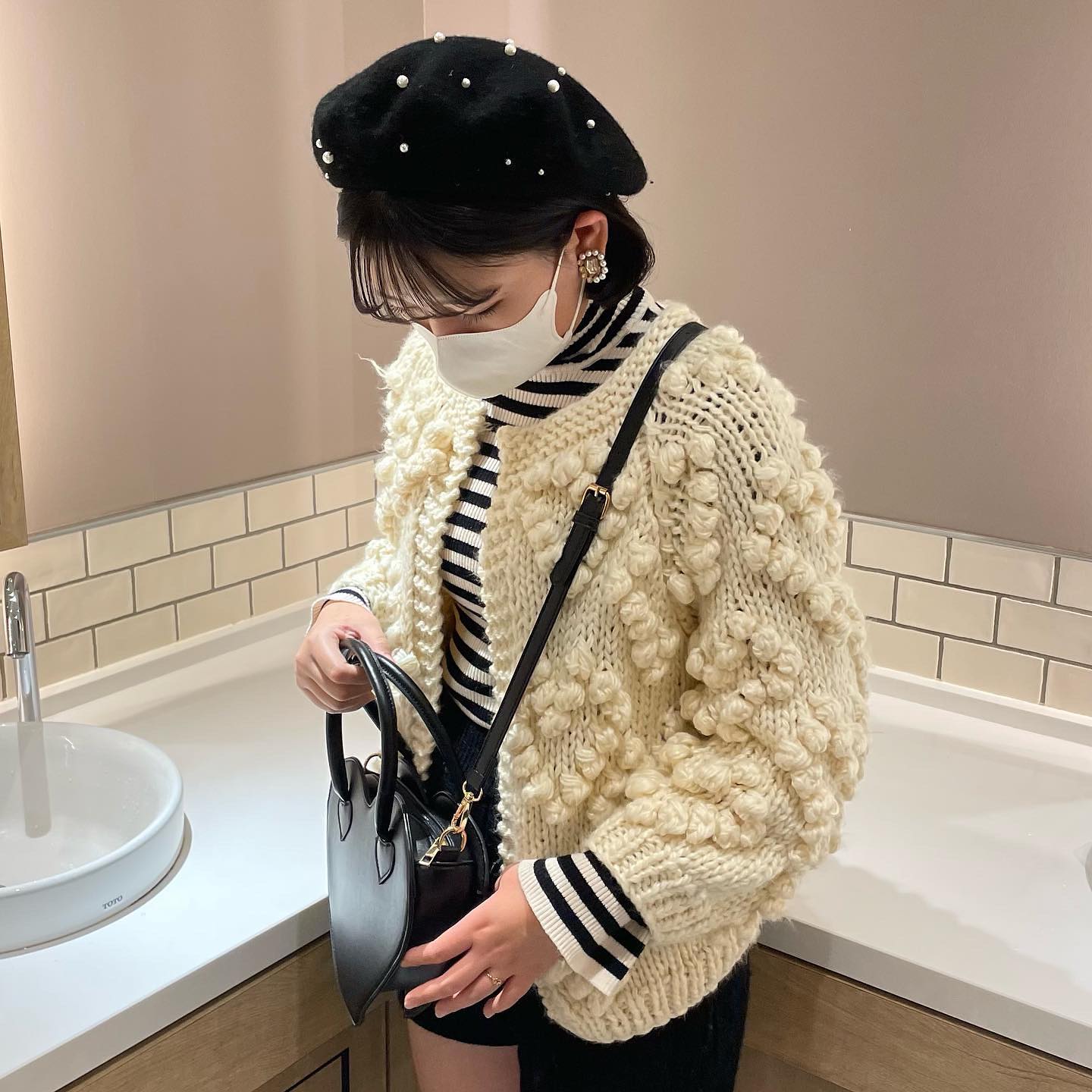 【Ranking10位】ponpon knit cardigan lf1036-002