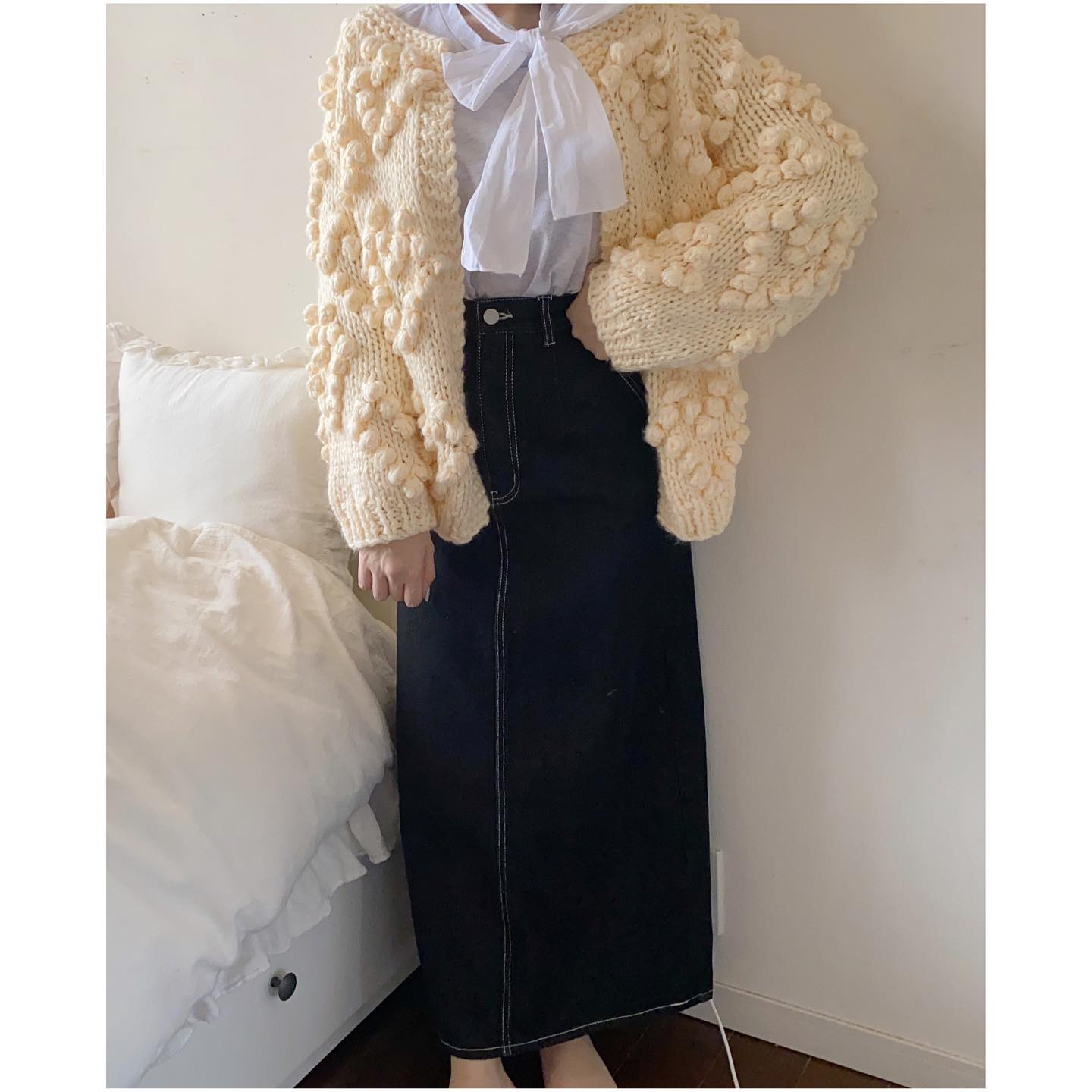 【Ranking10位】ponpon knit cardigan lf1036-002