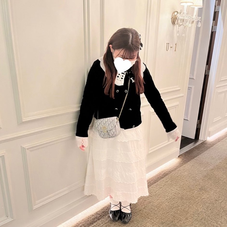 【Ranking6位】lace collar double button setup lf2532