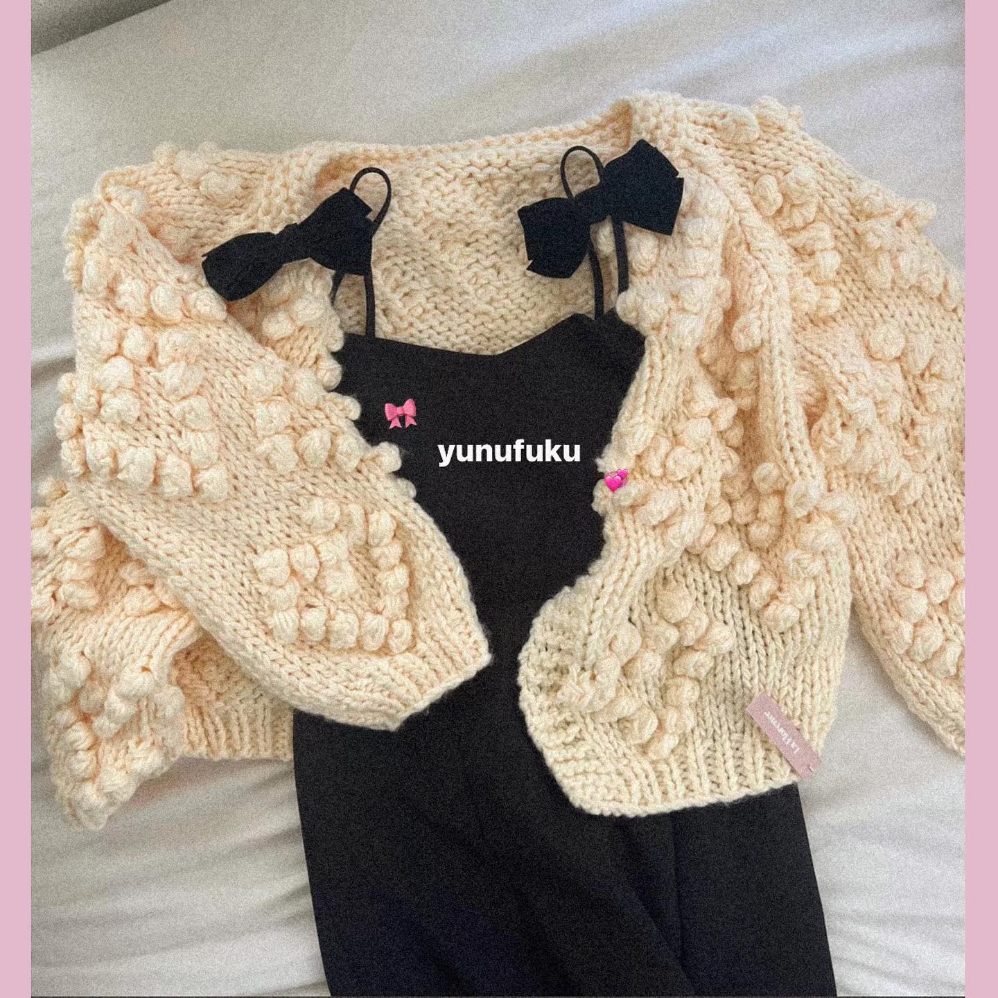 【Ranking10位】ponpon knit cardigan lf1036-002