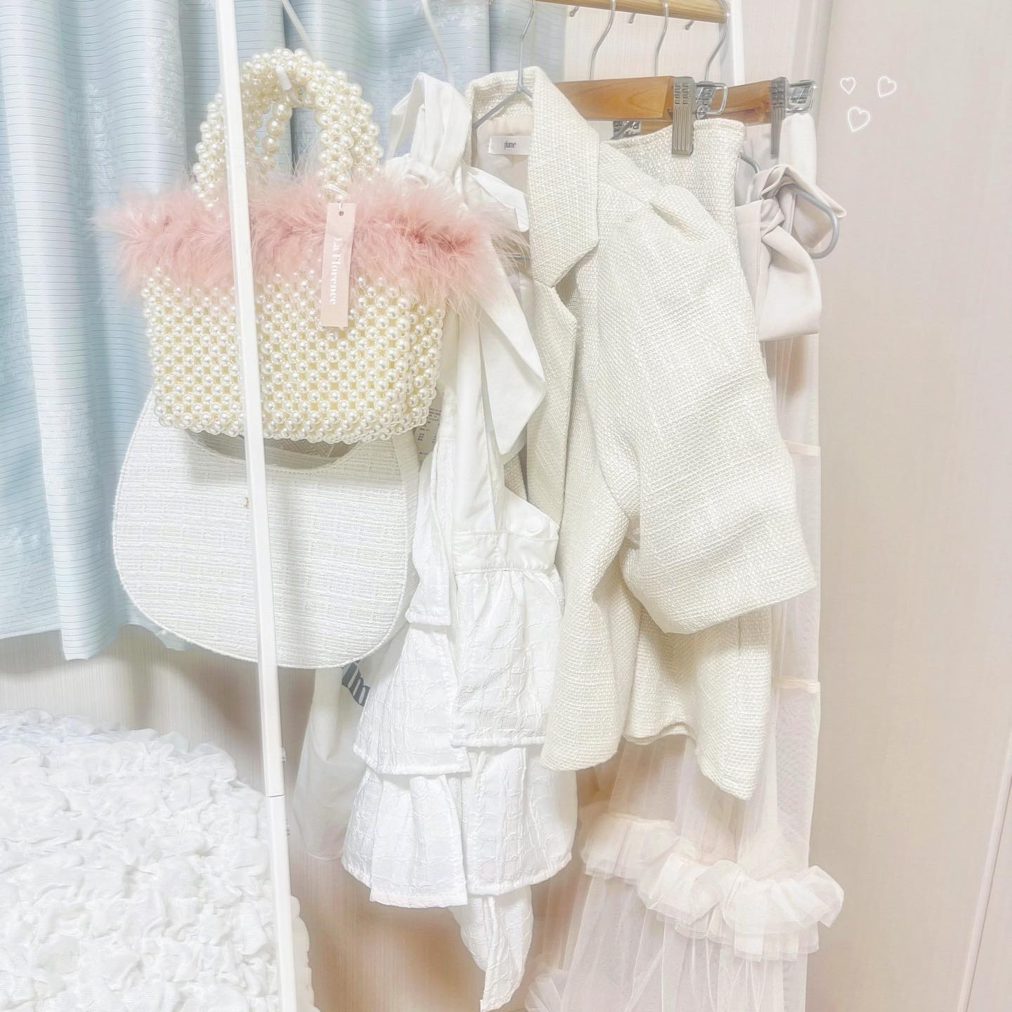 pearl fur bag lf2251-1【即納】