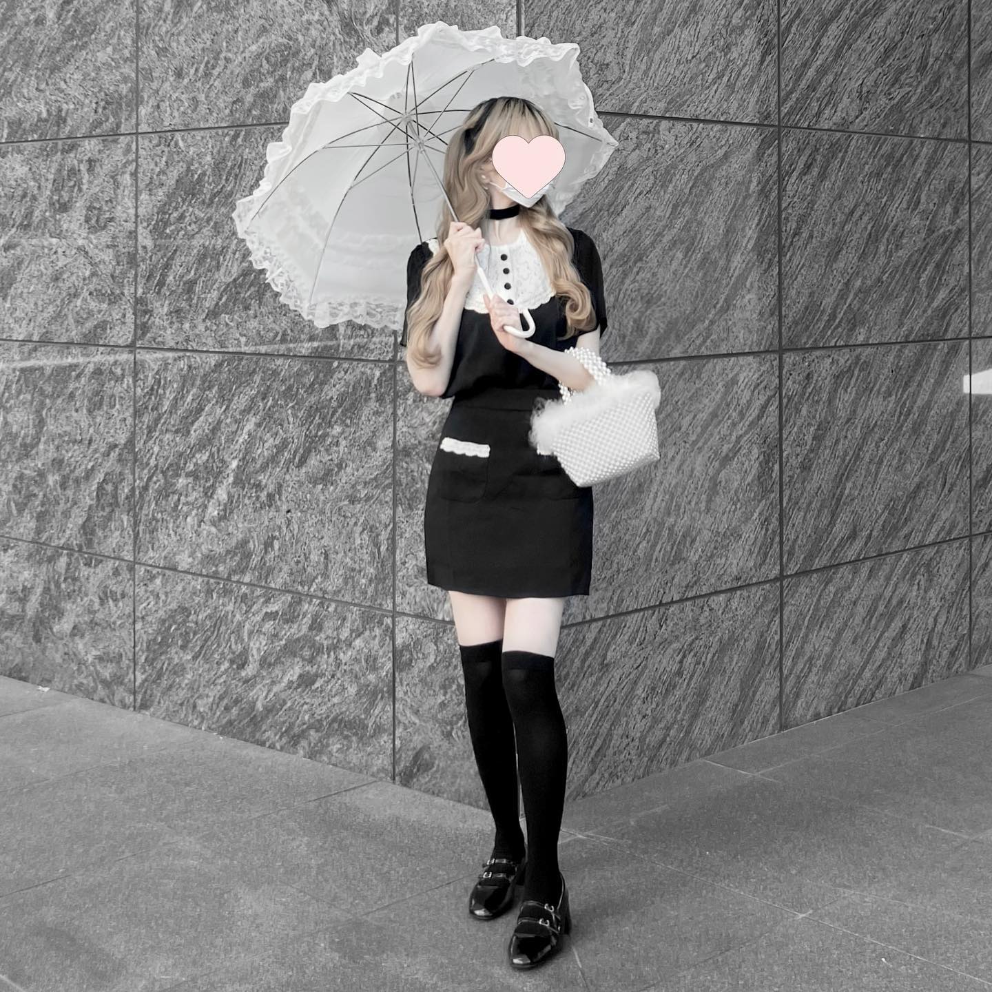 pearl fur bag lf2251-1【即納】
