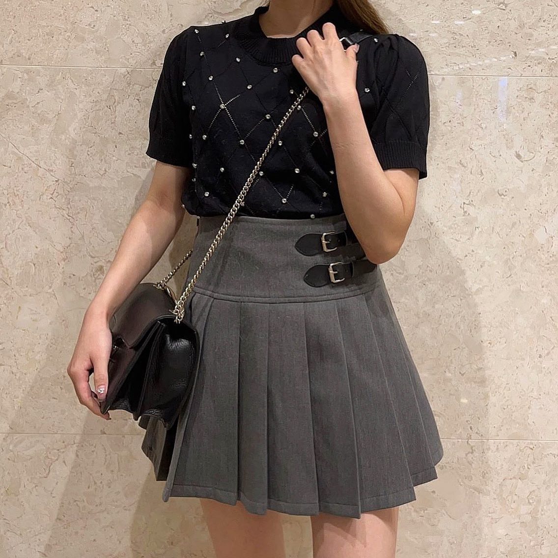 bijou puff sleeve knit lf2290【即納】