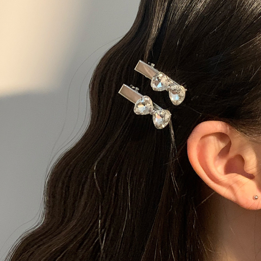 kirakira ribbon hair clip lf2526