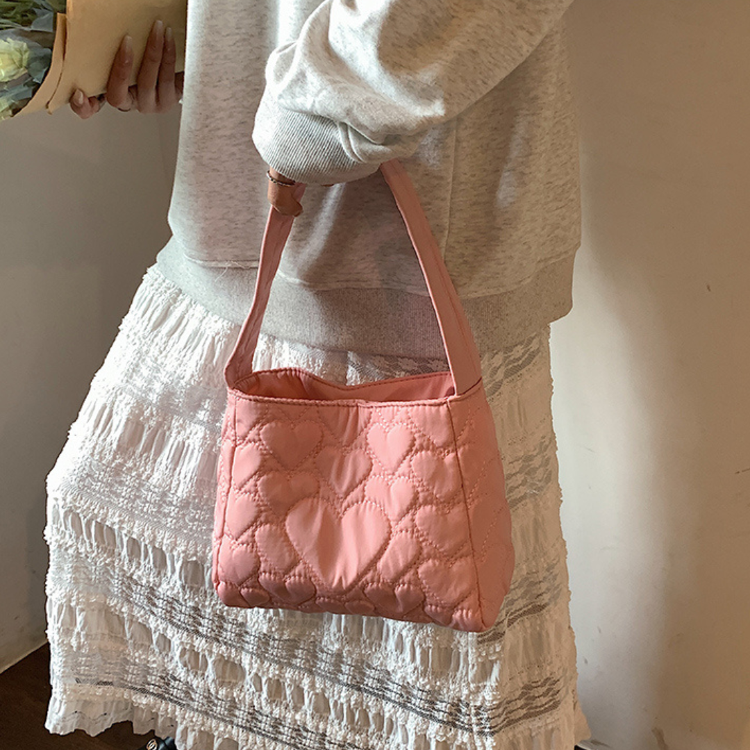 quilted heart bag lf2589