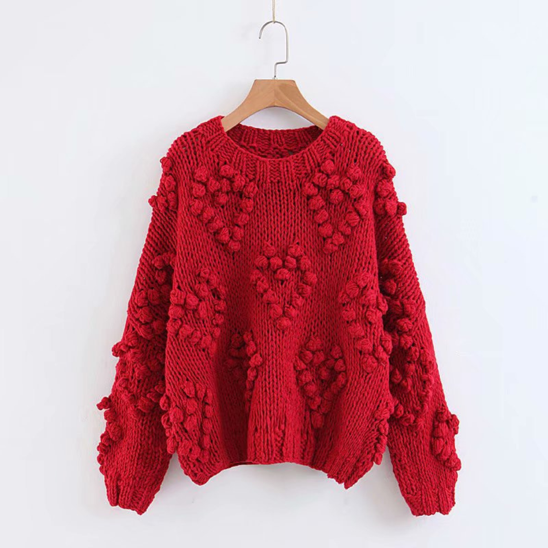 heart ponpon knit lf2732
