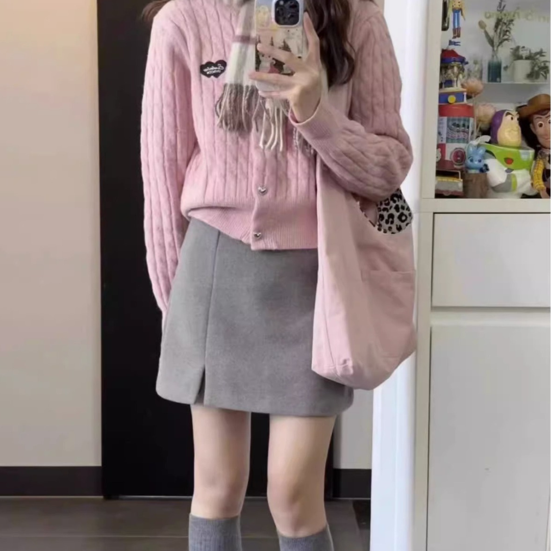 heart twist knit lf2709