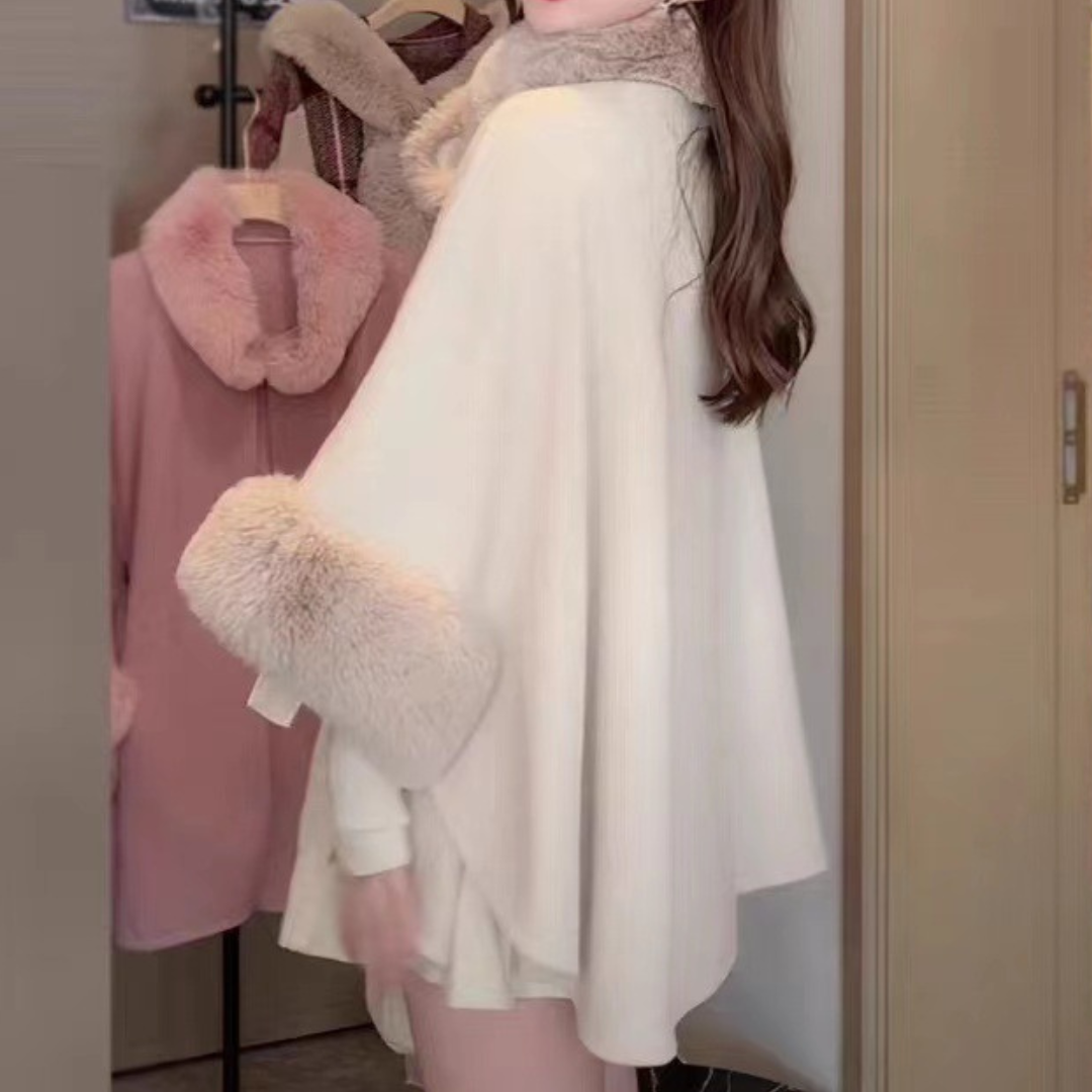 【即納】volume fur cape coat lf-s1006