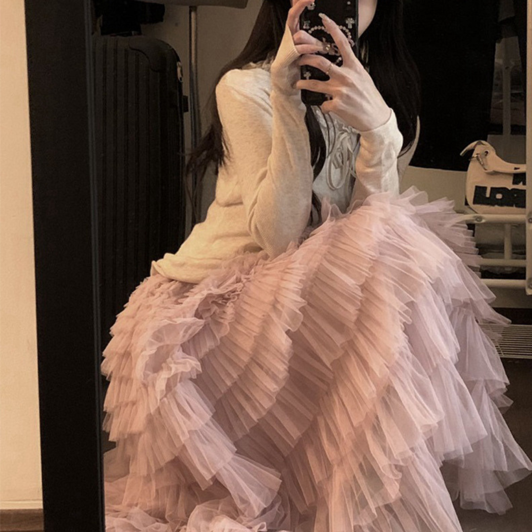 long tulle skirt lf2680