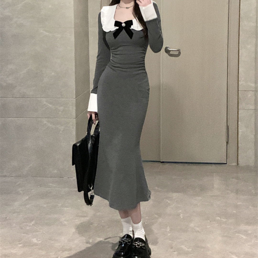 fishtail tight dress lf2701