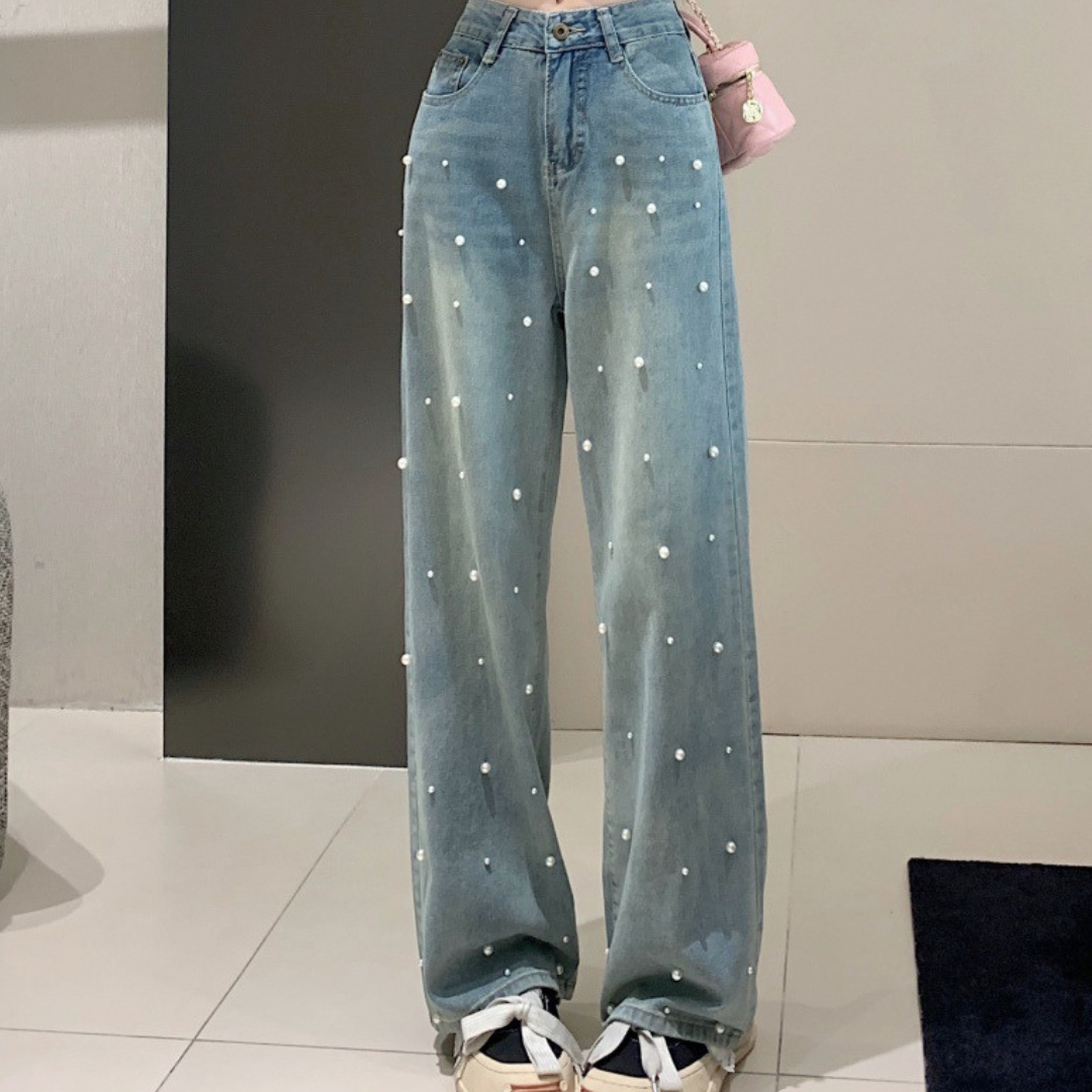 pearl straight wide jeans lf2948