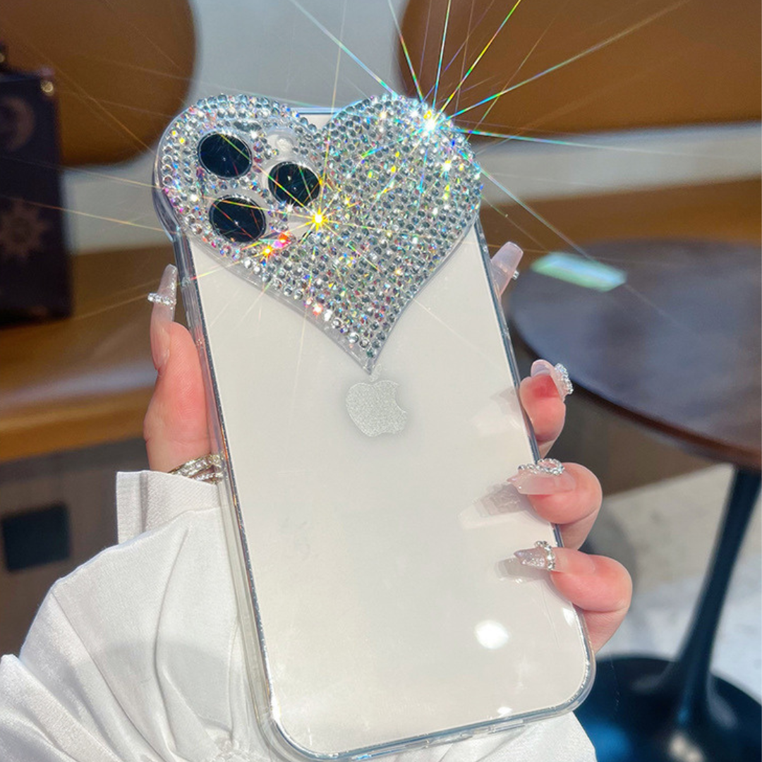 heart rhinestone case lf2646