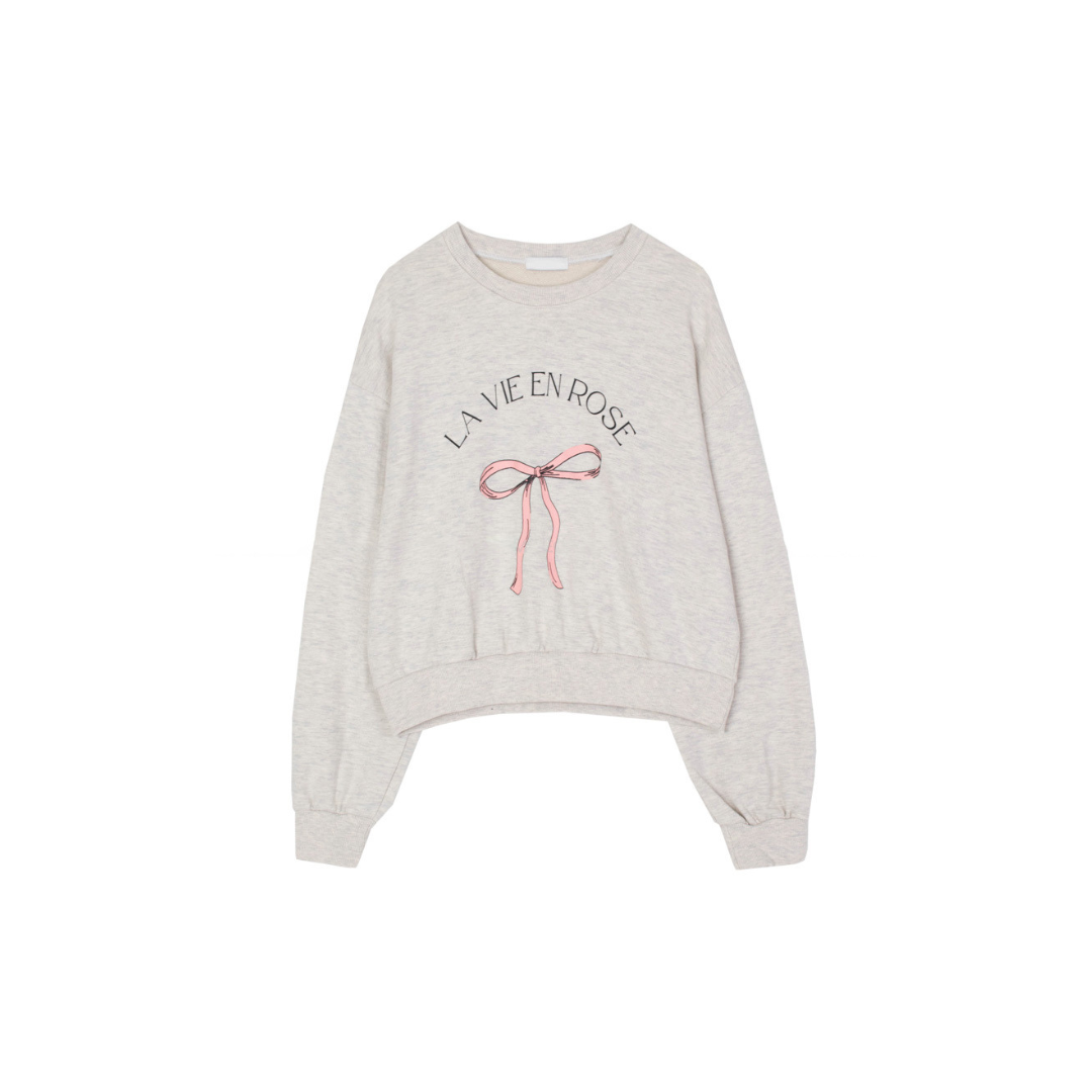 ribbon touch sweatshirt lf2955