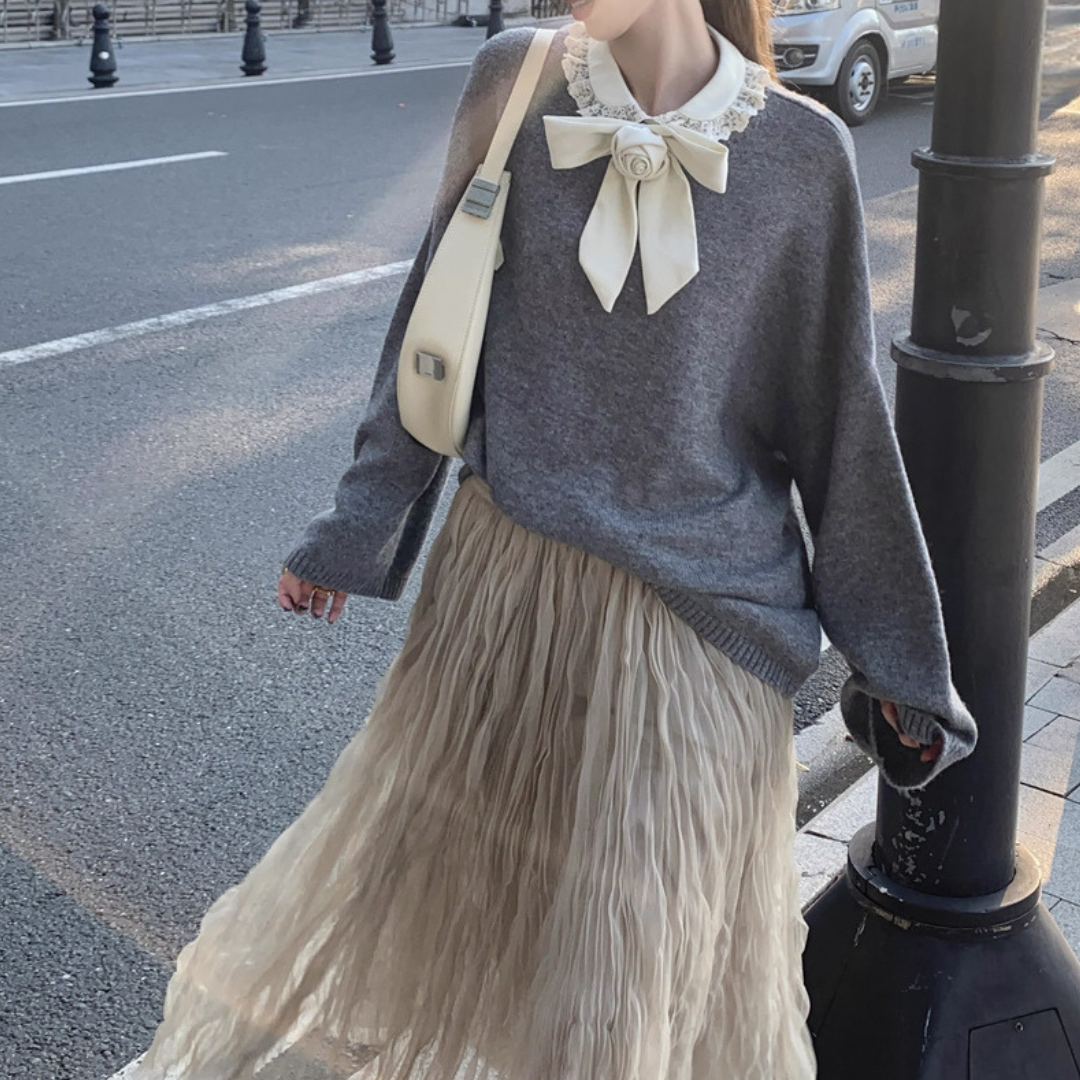 rose ribbon sweater lf2656