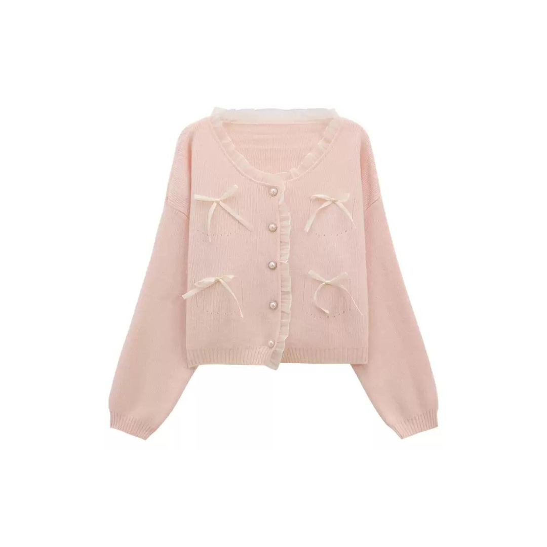 ribbon cardigan lf3325 【即納】
