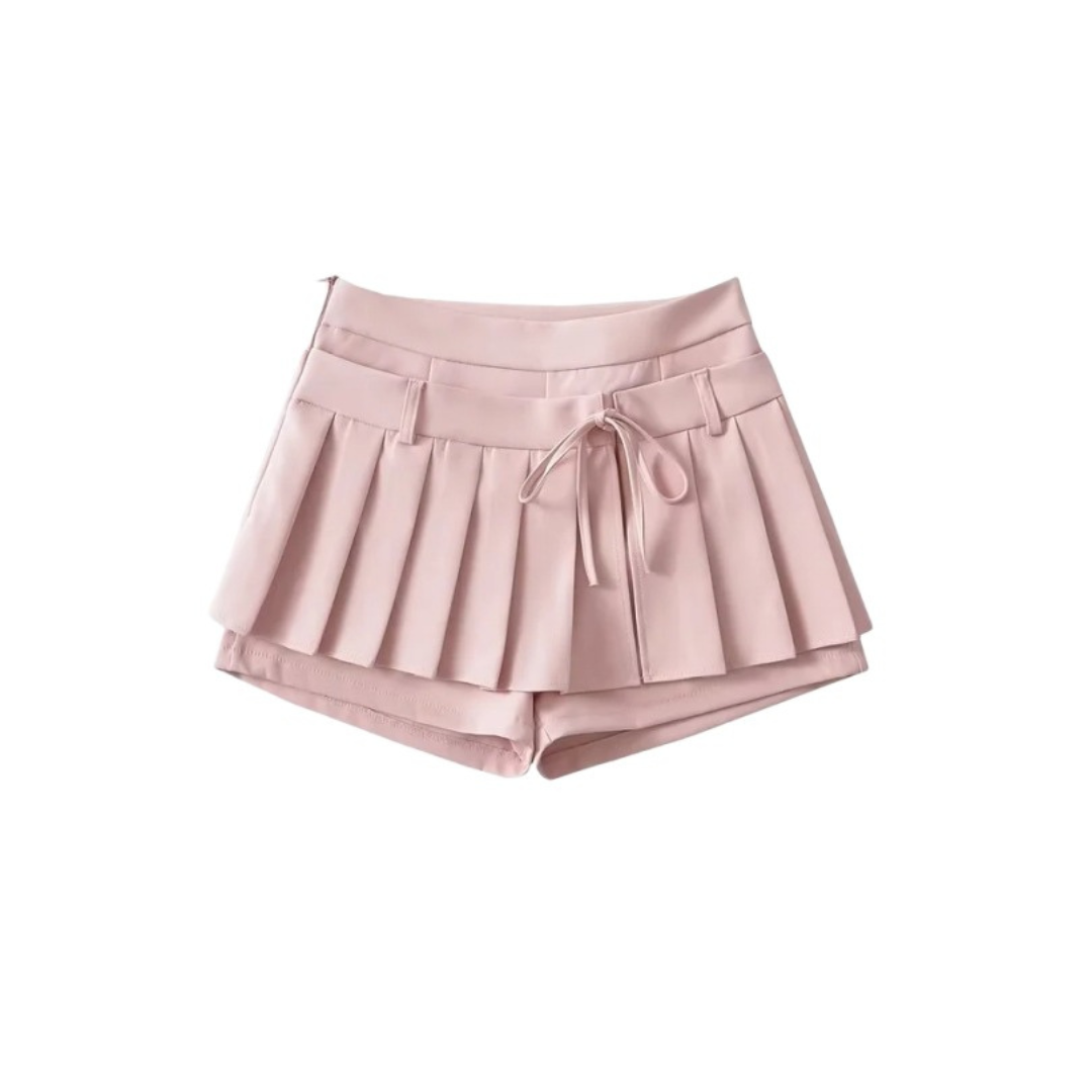 mini pleated skirt pants lf2909-1【即納】