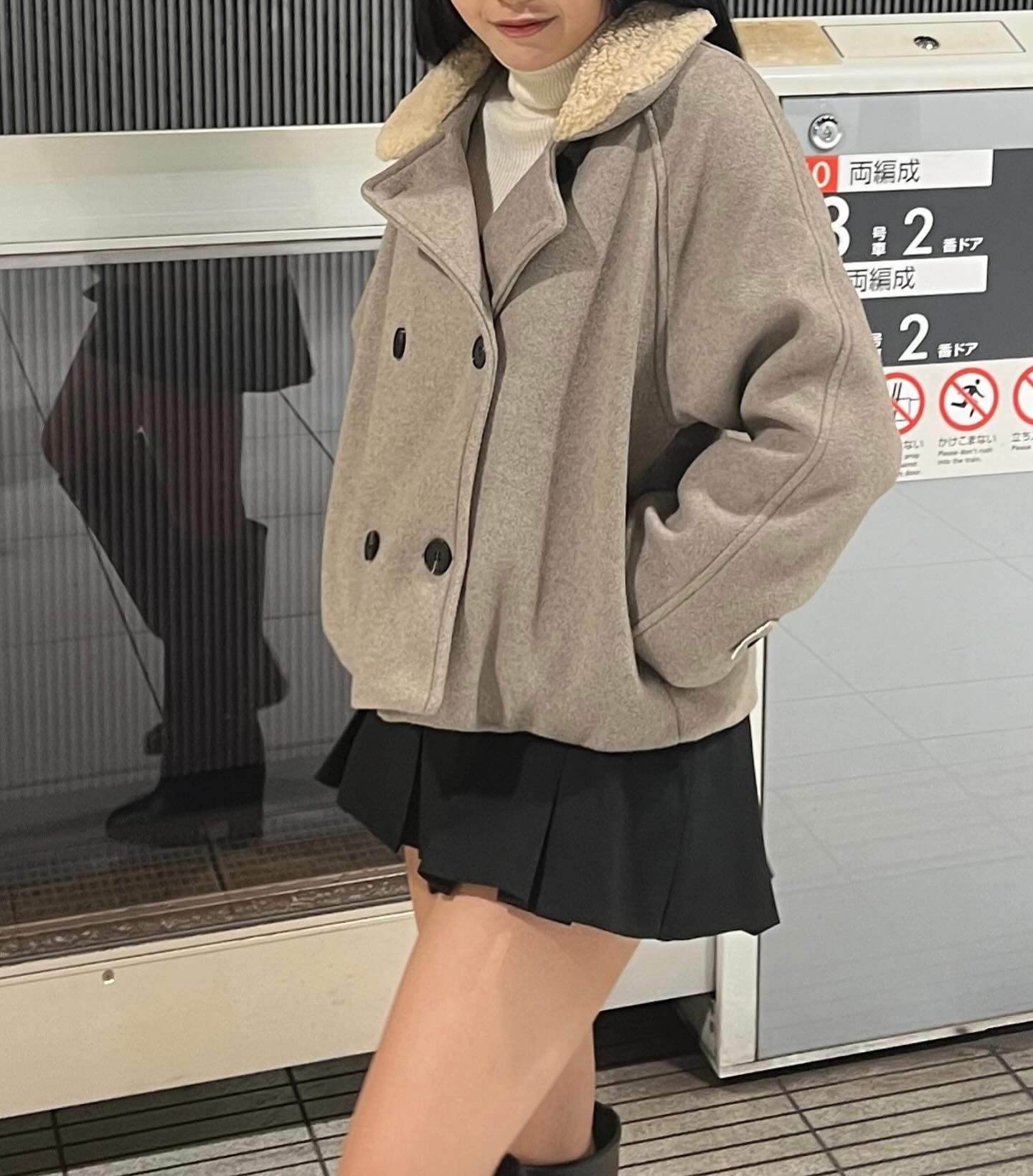 short wool coat lf2668