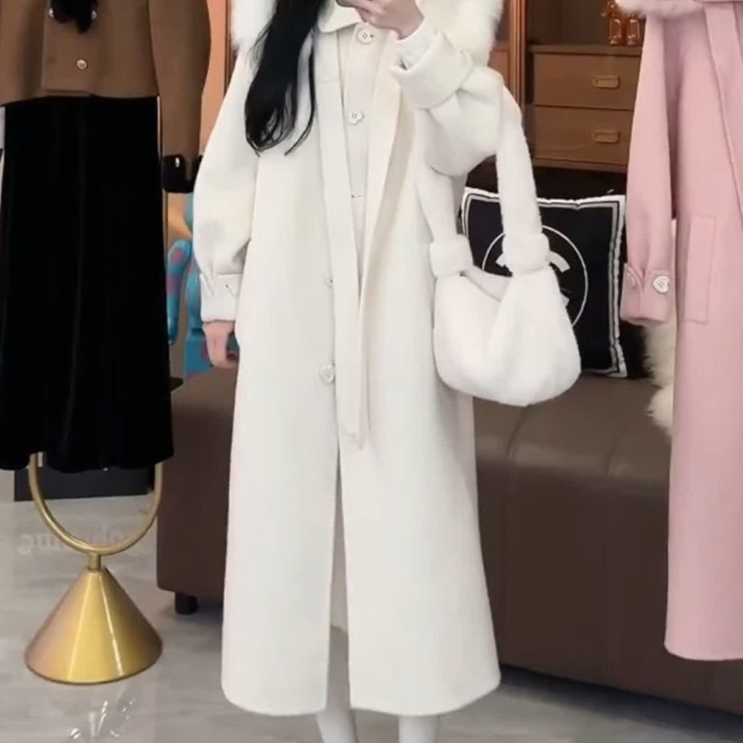 heart button long coat lf2705