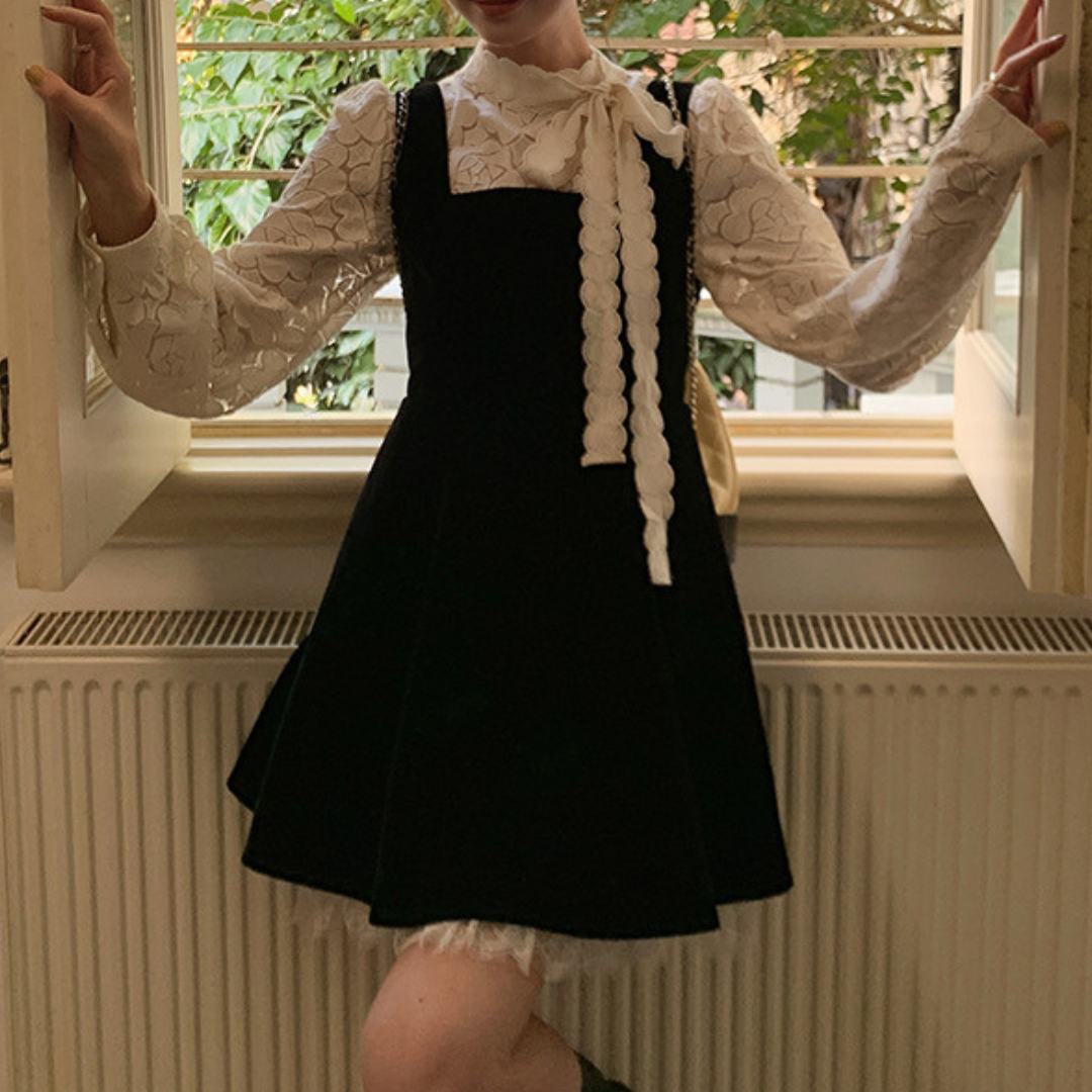 short suspender dress lf2714