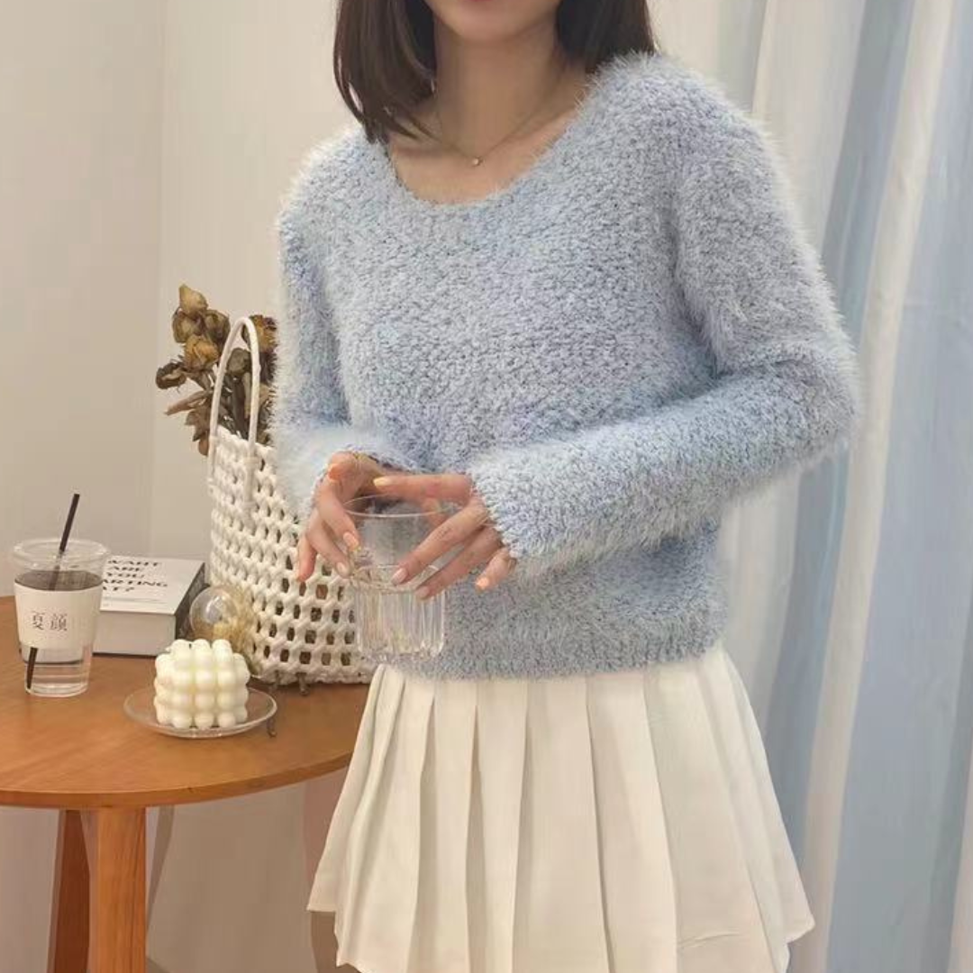 pastel plain knit lf2592
