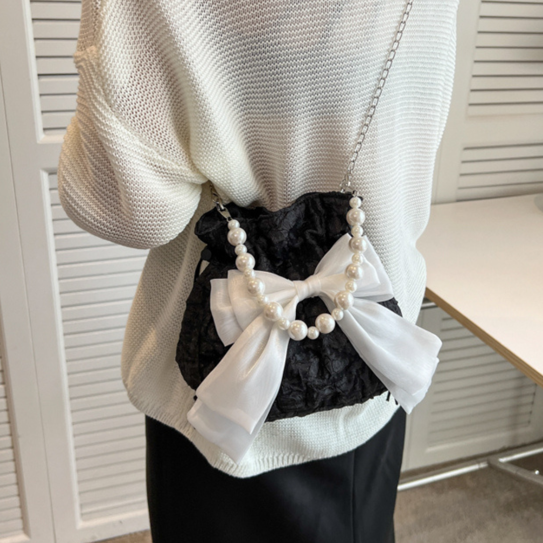 【Ranking9位】large ribbon drawstring bag lf3243