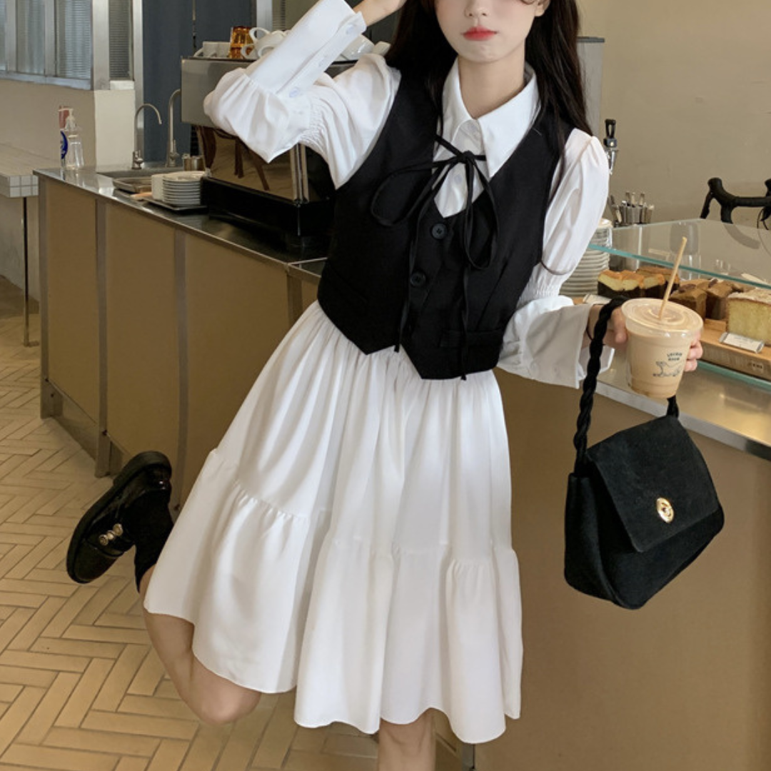 shirt dress vest lf2885