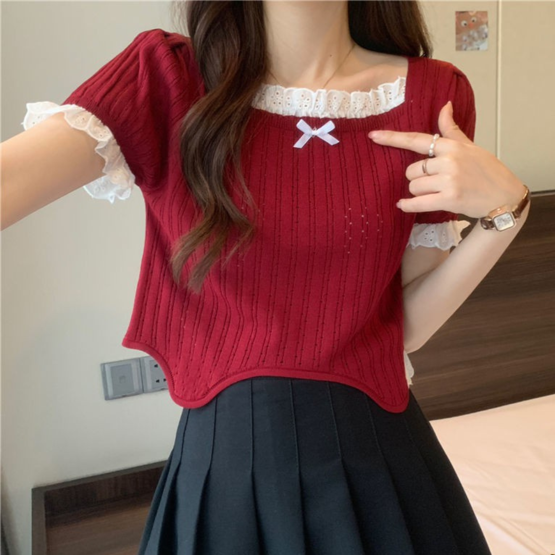 point lace tops lf3203