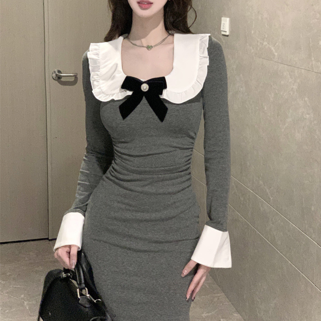 fishtail tight dress lf2701