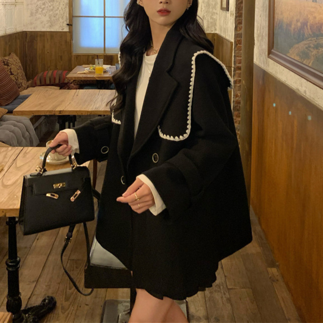double collar coat lf2800-1【即納】
