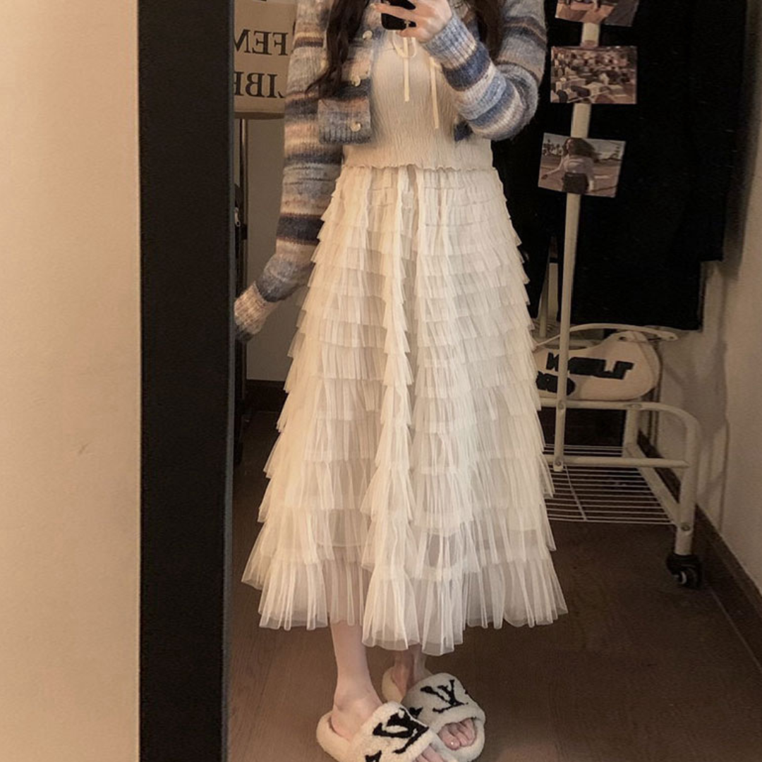 long tulle skirt lf2680
