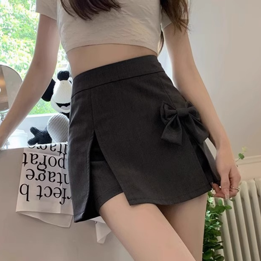 ribbon slit culottes lf2742