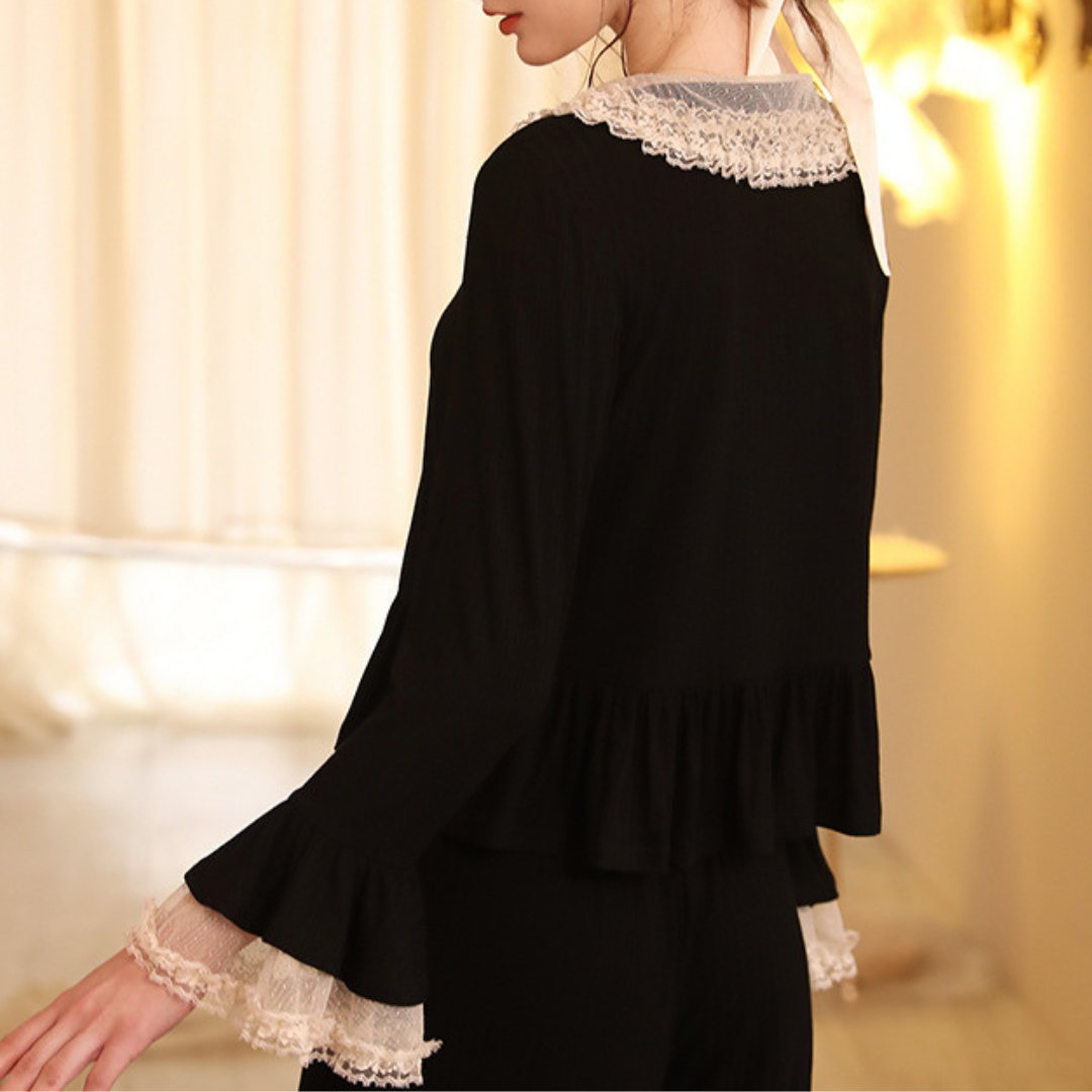 knit cotton lace setup lf2593
