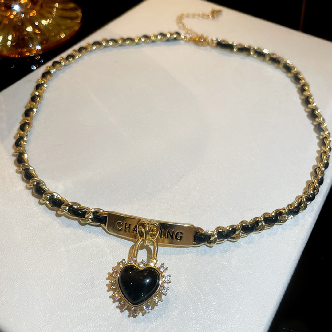 heart chain necklace lf2744