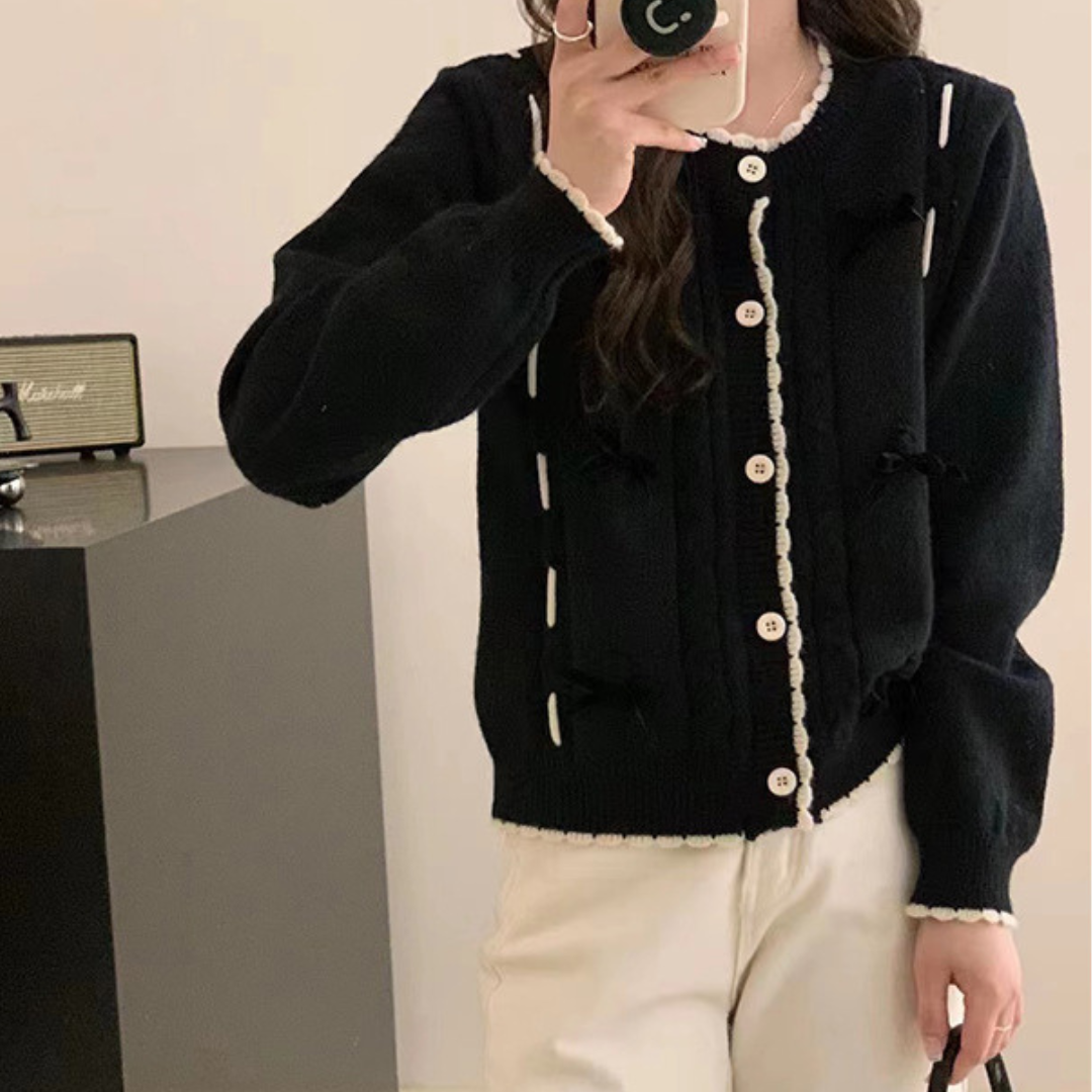 ribbon outer knit lf2603