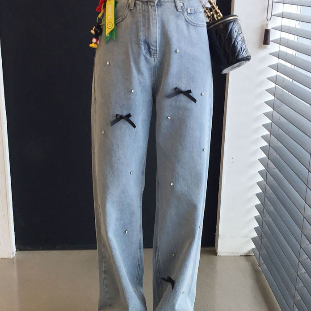ribbon pearl denim lf3176