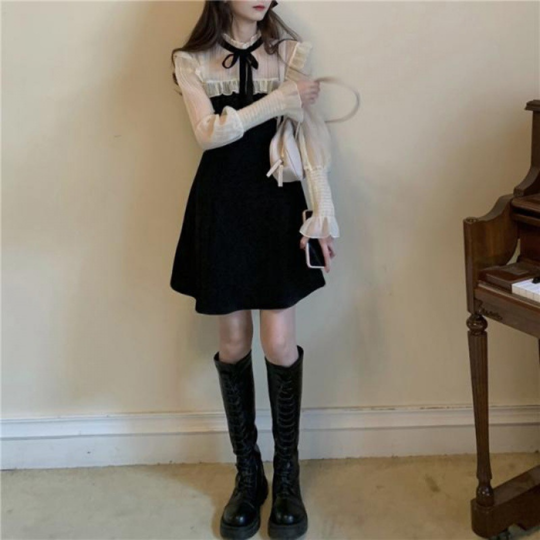 girly see-through dress lf2677-1【即納】