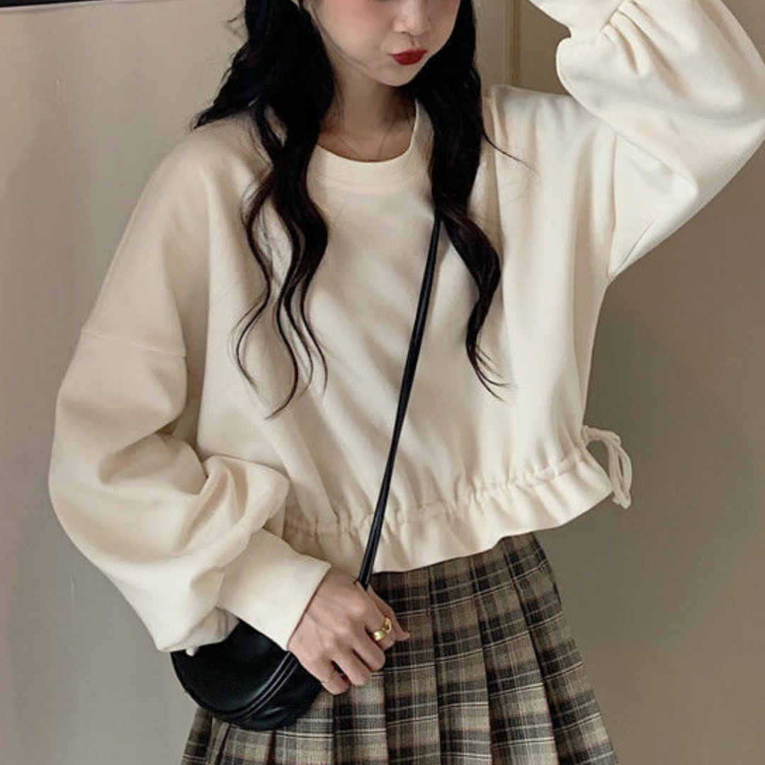 lace up sweatshirts lf2671