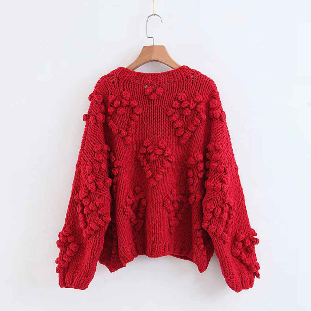 heart ponpon knit lf2732
