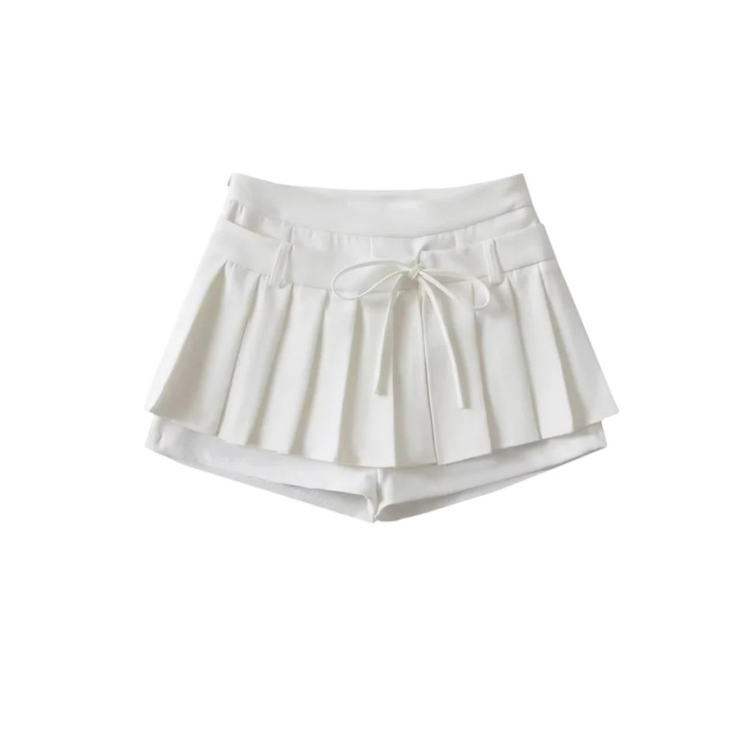 mini pleated skirt pants lf2909-1【即納】