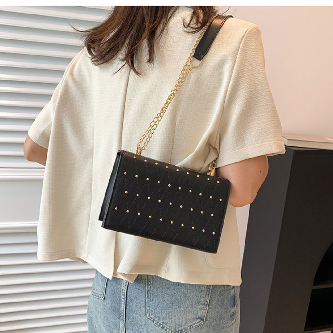 quilted pattern shoulder bag lf2874